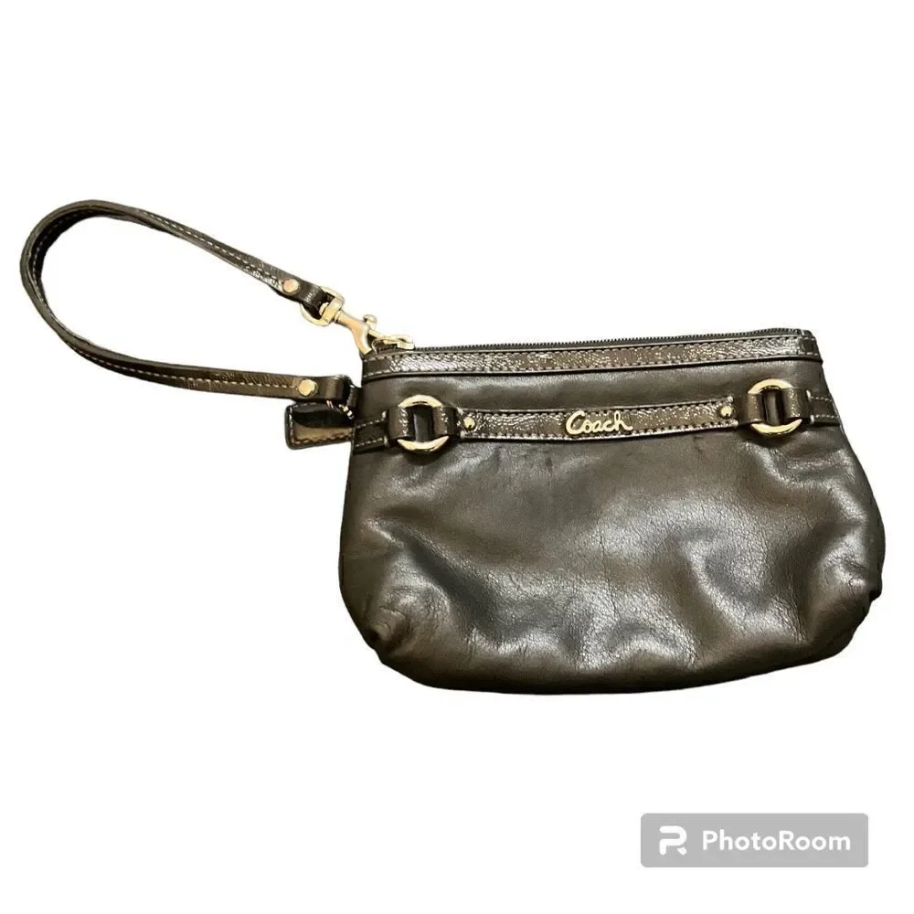 Coach black wristlet Preowned